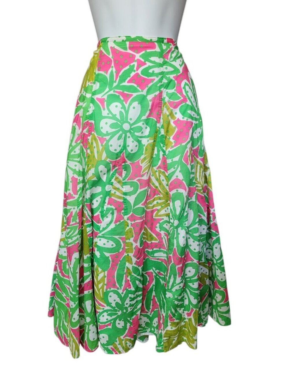Ruby Rd Skirt Womens 10 Bright Flowy Lightweight Full A Line Spring Summer